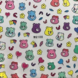 Care Bears Nail Art Stickers